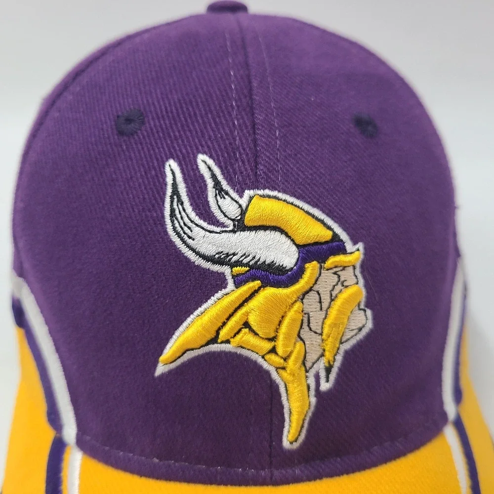 Vintage Minnesota Vikings Hat Adjustable Drew Pearson Purple Yellow NFL 90s‎ Men